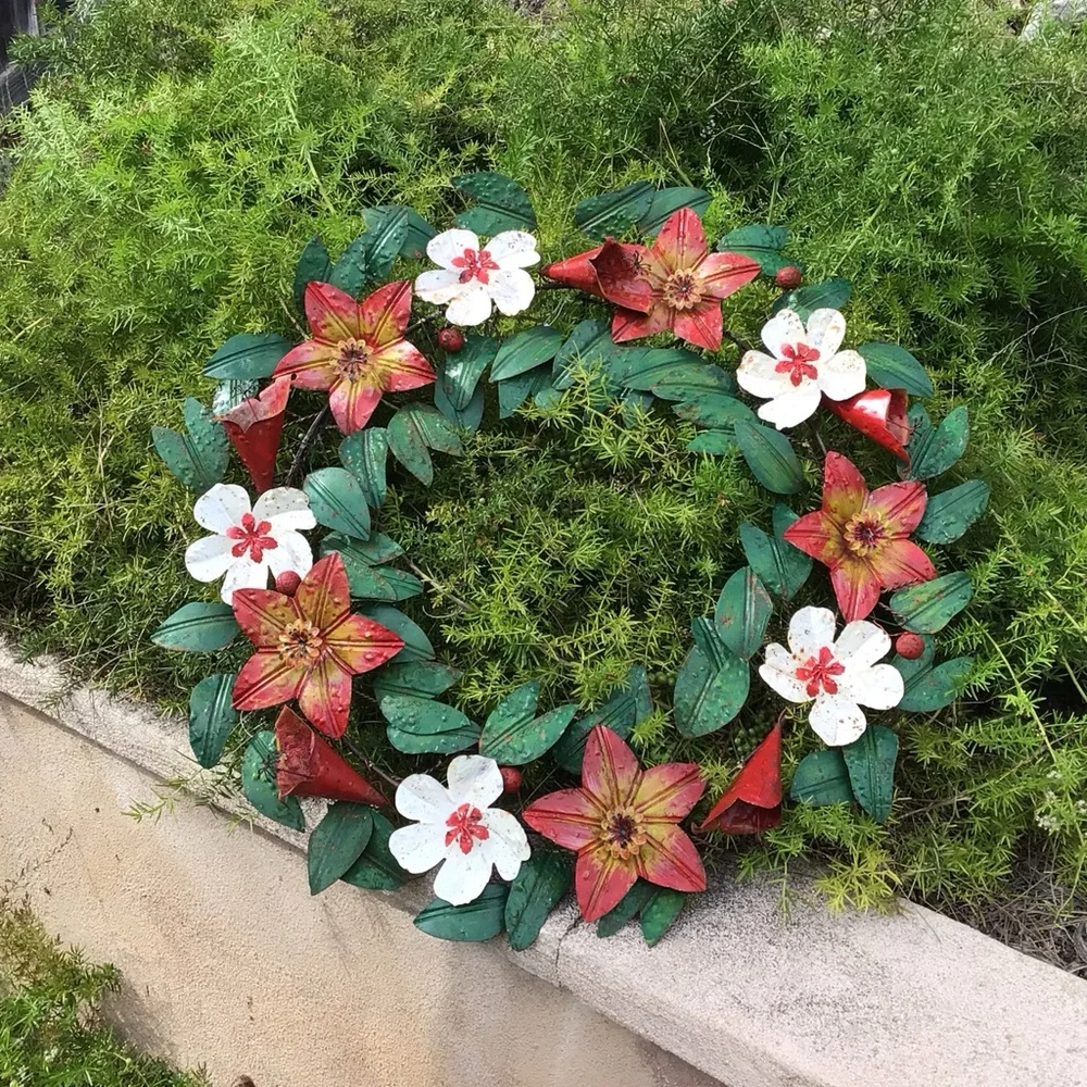 Seasons Of Bloom Rustic Iron Wreath Sundance Catalog